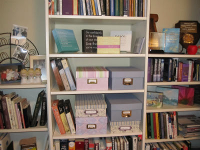 Gaye's card shelves - blog