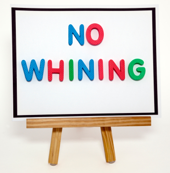 No whining sign