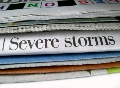 Severe storms newspaper