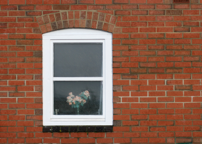 Window on brick wall