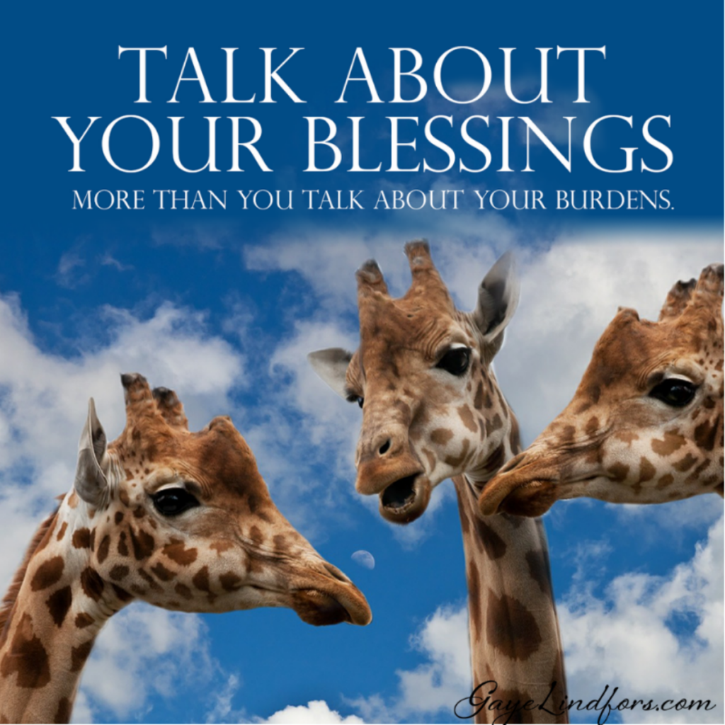 Talk about your blessings - KG