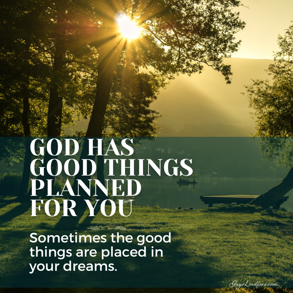 Good things planned in dreams