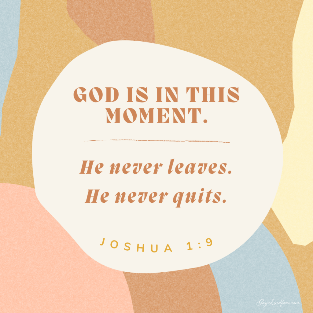God is in this moment FB post