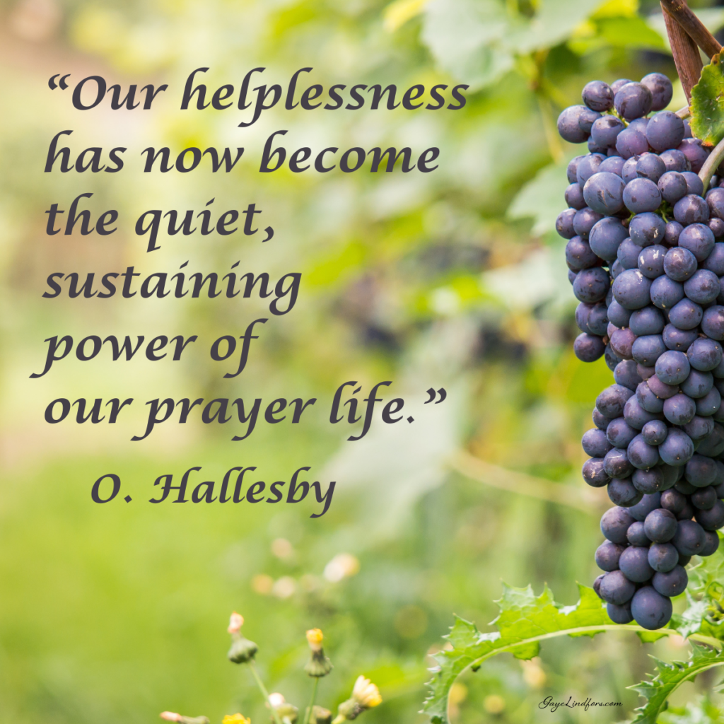 Our helplessness and prayer FB