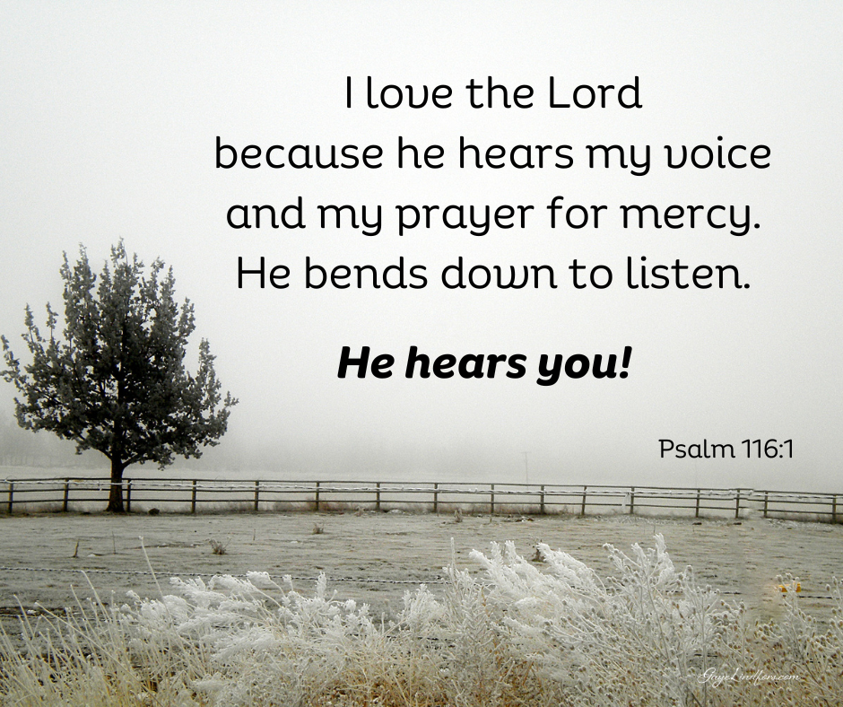 He hears my voice FB