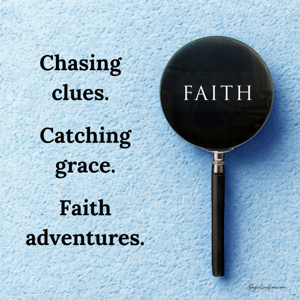 Chasing clues catching grace FB.